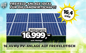 16,4 kWp PV-Anlage auf Freifeldtisch